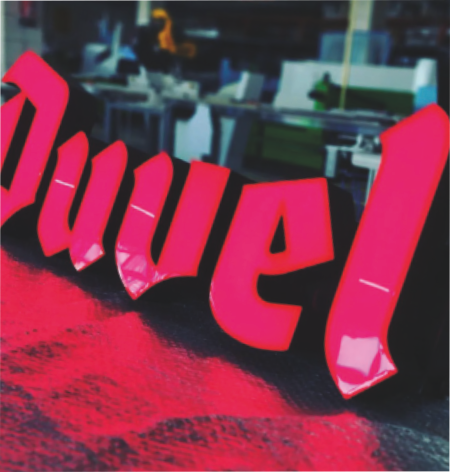 Duvel lit signage example
